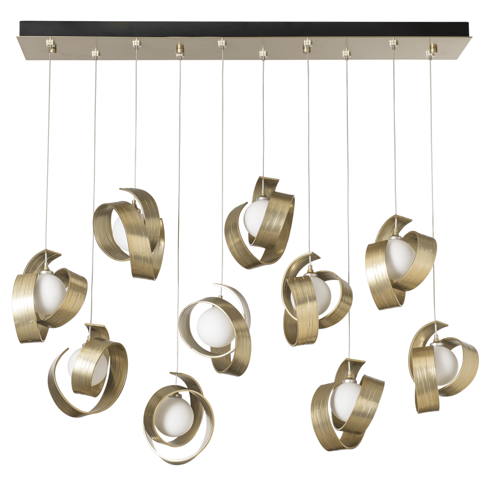 Riza 10-Light Pendant - Modern Brass by Hubbardton Forge