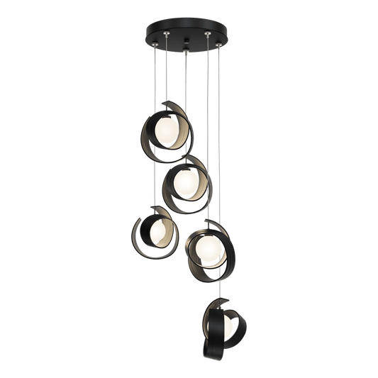Riza 5-Light Pendant - Black by Hubbardton Forge