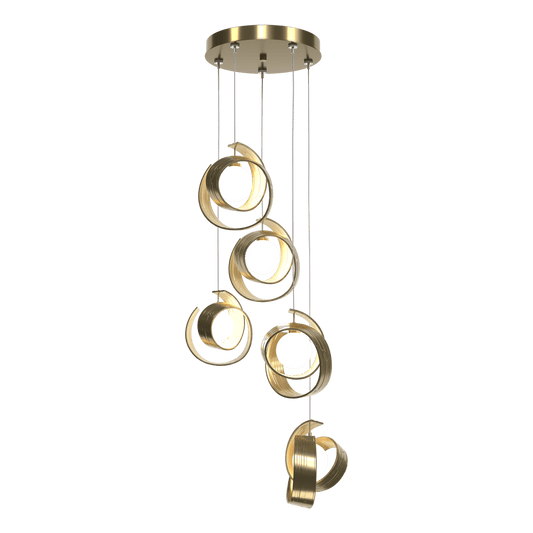 Riza 5-Light Pendant - Modern Brass by Hubbardton Forge