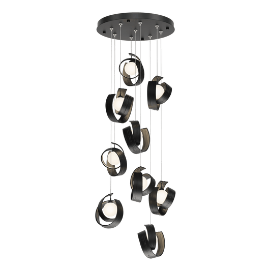 Riza 9-Light Pendant - Black by Hubbardton Forge