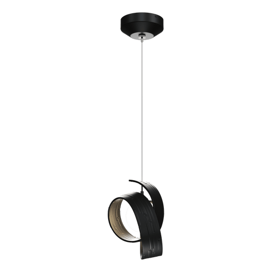 Riza Low Voltage Mini Pendant - Black by Hubbardton Forge