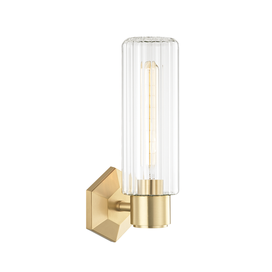 Roebling Wall Sconce - 1-Light - Aged Brass by Hudson Valley Lighting
