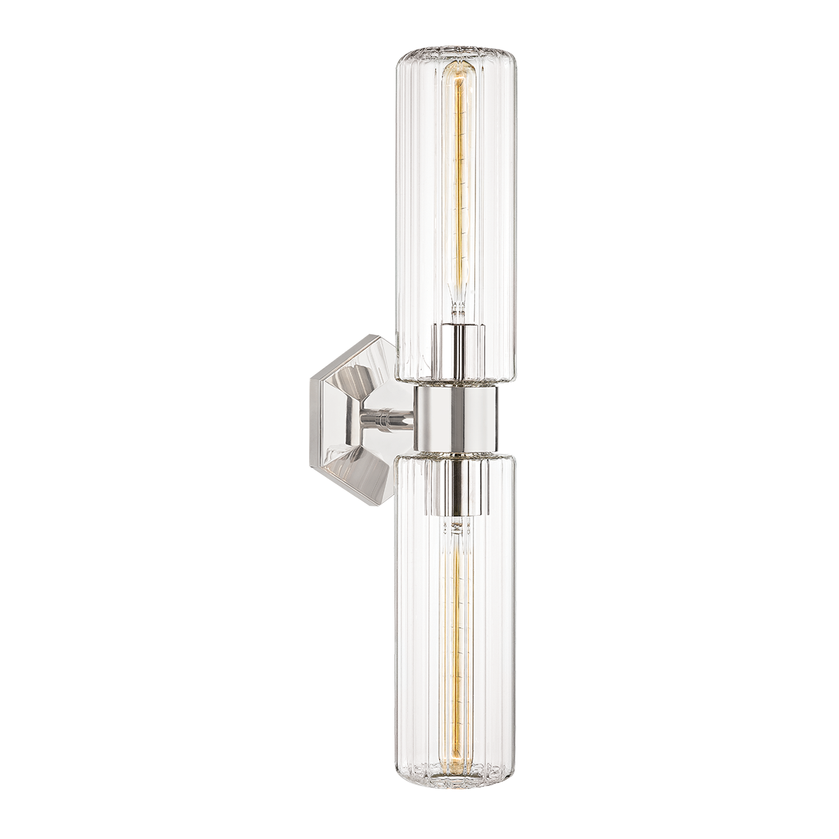 Roebling Wall Sconce - 2-Light - Polished Nickel by Hudson Valley Lighting