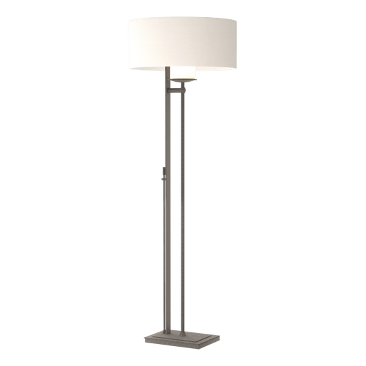 Rook Floor Lamp - Natural Iron - Natural Anna Shade by Hubbardton Forge