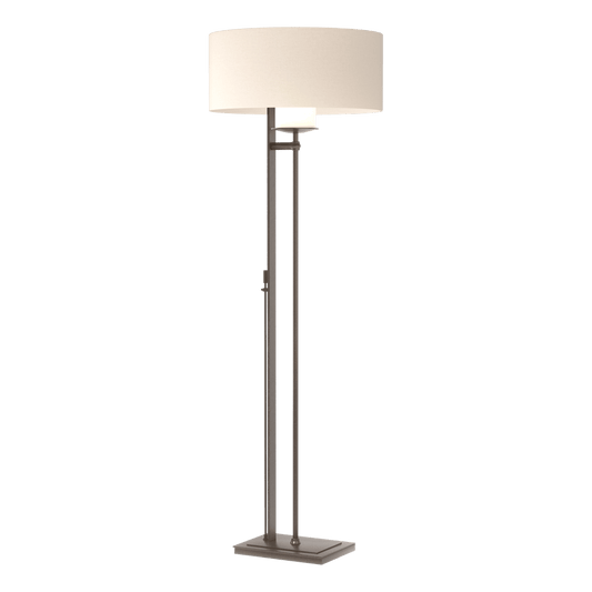 Rook Floor Lamp - Oil Rubbed Bronze - Flax Shade by Hubbardton Forge