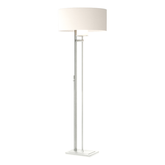 Rook Floor Lamp - Vintage Platinum - Natural Anna Shade by Hubbardton Forge