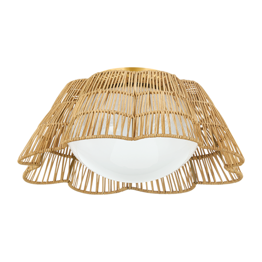 Rosa Flush Mount - 1-Light - Aged Brass - Mitzi H856501-AGB