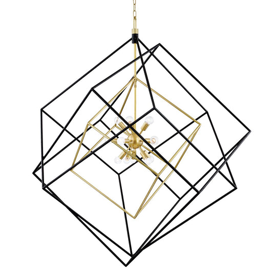 Roundout 15-Light Chandelier - Aged Brass/Black by Hudson Valley Lighting