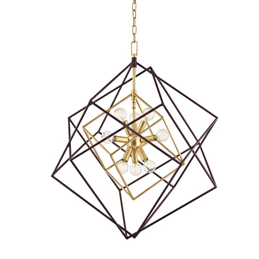 Roundout 9-Light Chandelier - Aged Brass by Hudson Valley Lighting