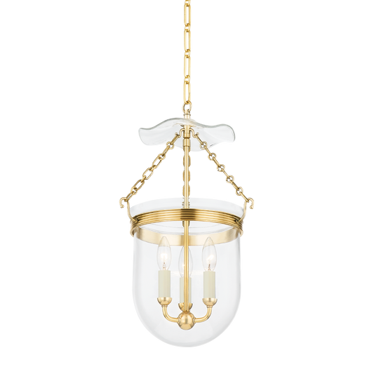 Rousham Lantern - 3-Light - Aged Brass by Hudson Valley Lighting
