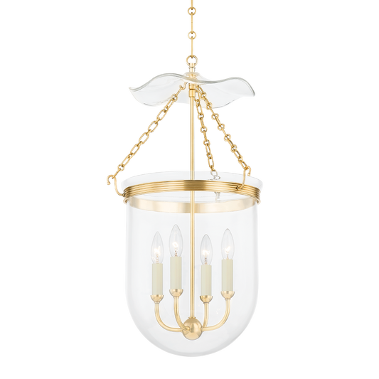Rousham Lantern - 4-Light - Aged Brass by Hudson Valley Lighting