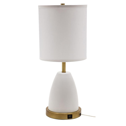 Rupert Table Lamp - RU751-WT - White by House of Troy