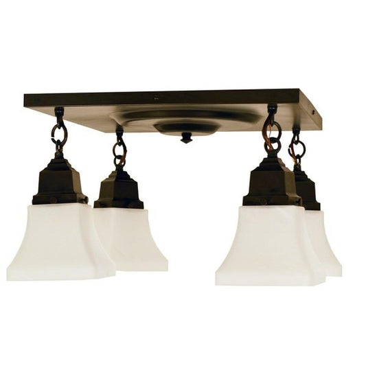 Ruskin 4 Light Ceiling Mount - RCM-4-BZ - Bronze by Arroyo Craftsman