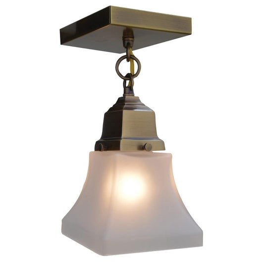 Ruskin One Light Ceiling Mount - RCM-1-AB - Antique Brass by Arroyo Craftsman