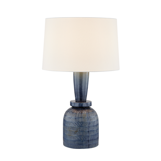 Russo Table Lamp - Aged Brass/Ceramic Washed Cobalt - Mitzi HL1042201-AGB/CDB
