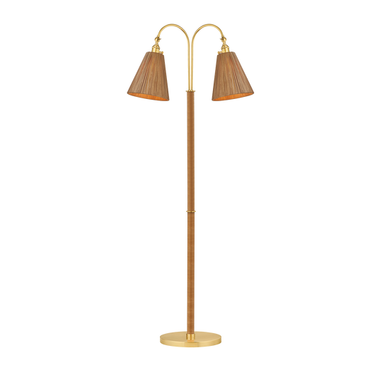 Ruthin Floor Lamp - Aged Brass by Hudson Valley Lighting
