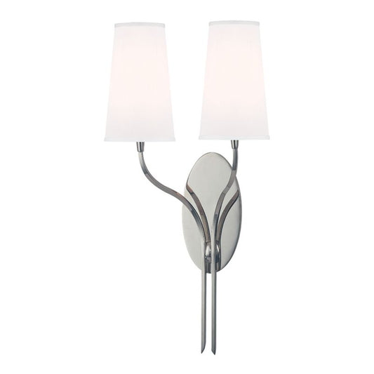 Rutland 2-Light Sconce - Polished Nickel by Hudson Valley Lighting
