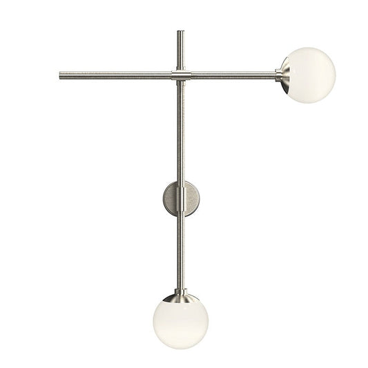 Sabon Double Sconce - Satin Nickel by SONNEMAN