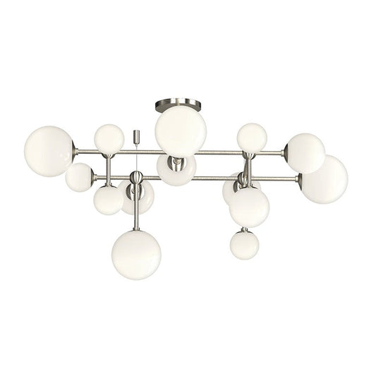 Sabon Semi Flush Mount - Satin Nickel by SONNEMAN