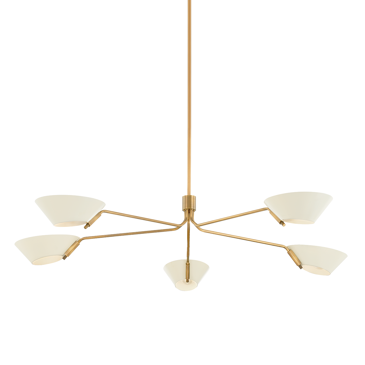 Sacramento Chandelier - 5-Light - Patina Brass/ Soft Sand - Troy Lighting F8163-PBR/SSD