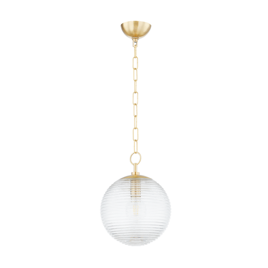 Sara Small Pendant - 1-Light - Aged Brass - Mitzi H815701S-AGB