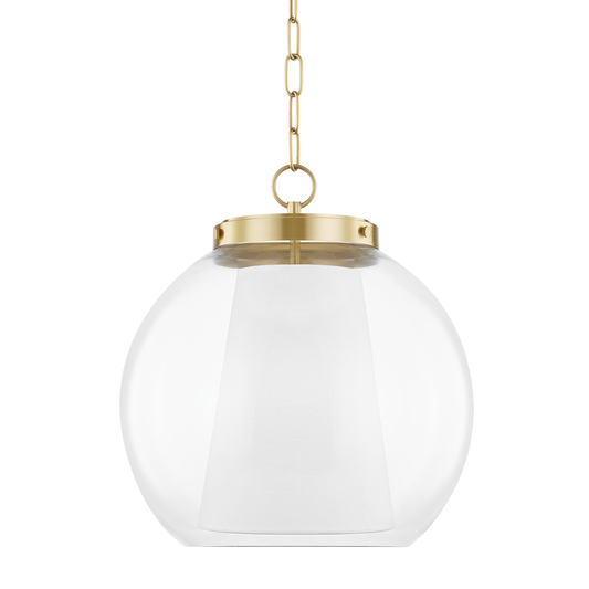 Sasha Large Pendant - 1-Light - Aged Brass - Mitzi H457701L-AGB