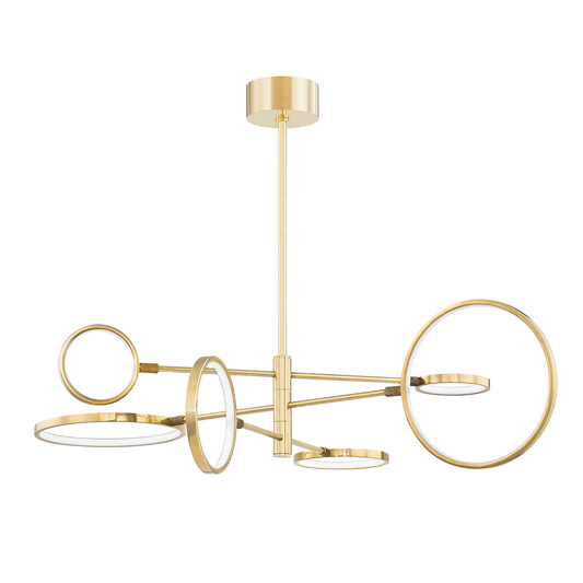Saturn Chandelier - Aged Brass by Hudson Valley Lighting