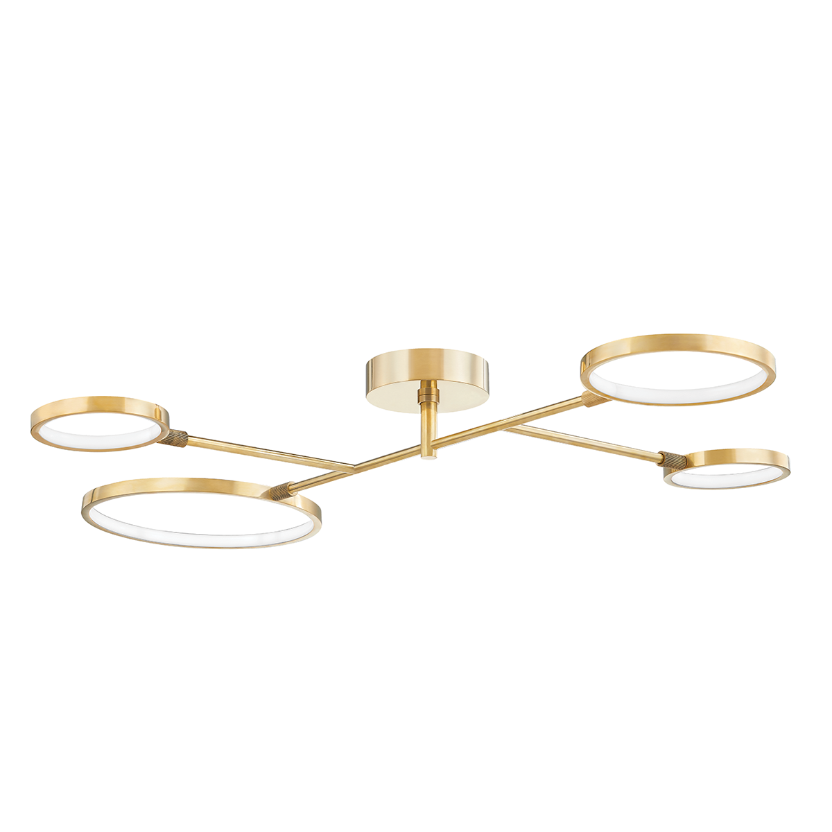 Saturn Semi Flush - Aged Brass by Hudson Valley Lighting