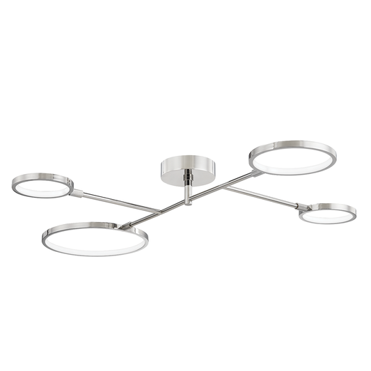 Saturn Semi Flush - Polished Nickel by Hudson Valley Lighting