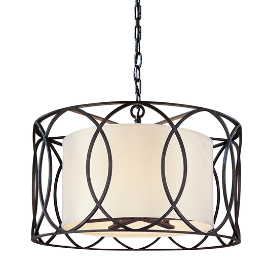 Sausalito Chandelier - 5-Light - Textured Iron - Troy Lighting F1285-TRN