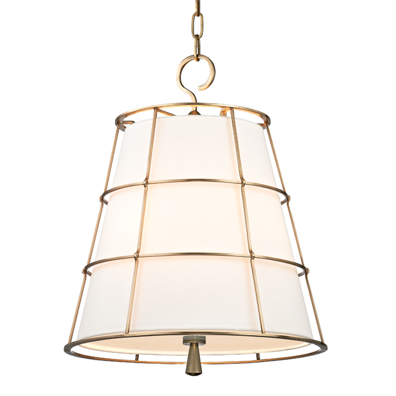 Savona Pendant - 3-Light - Aged Brass by Hudson Valley Lighting