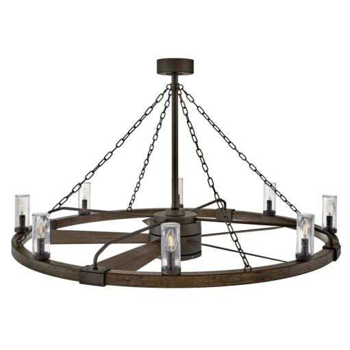Sawyer 52" LED Smart Fandelier - Metallic Matte Bronze with Sequoia Accents by Hinkley Lighting