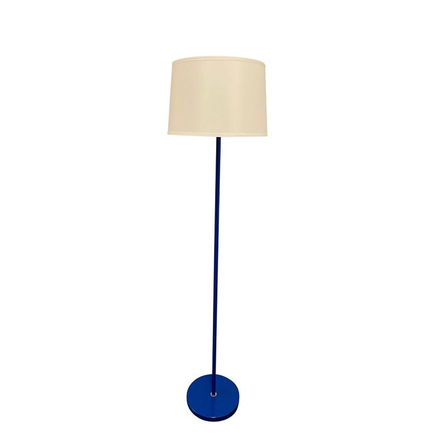 Sawyer Floor Lamp - S500-COSN - Colbalt/Satin Nickel by House of Troy