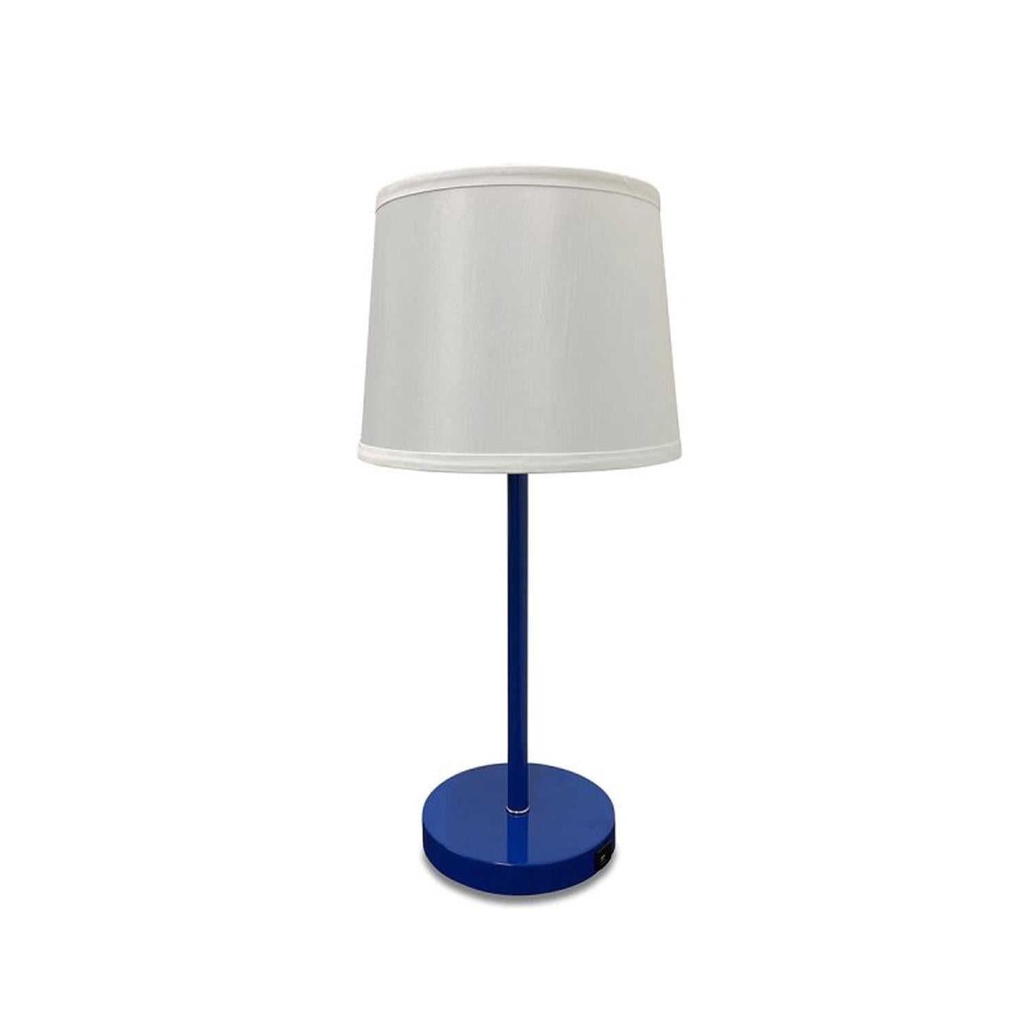 Sawyer Table Lamp - S550-COSN - Colbalt/Satin Nickel by House of Troy
