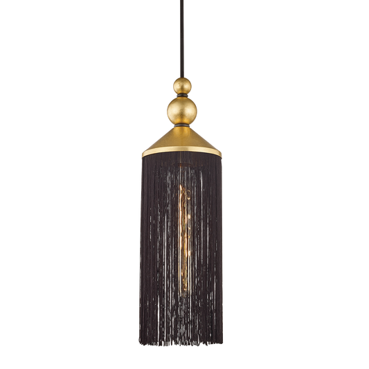 Scarlett Pendant - 1-Light - Gold Leaf/Black - Mitzi H300701-GL/BK