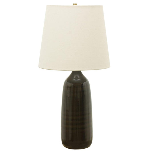 Scatchard Stoneware Table Lamp - GS101-BR - Brown Gloss by House of Troy
