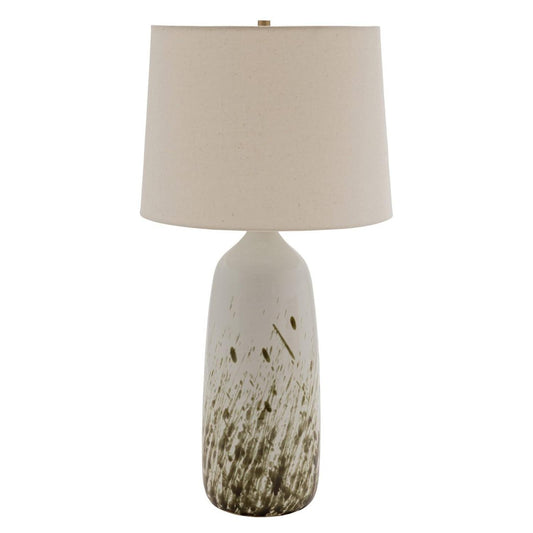 Scatchard Stoneware Table Lamp - GS101-DWG - Decorated White Gloss by House of Troy
