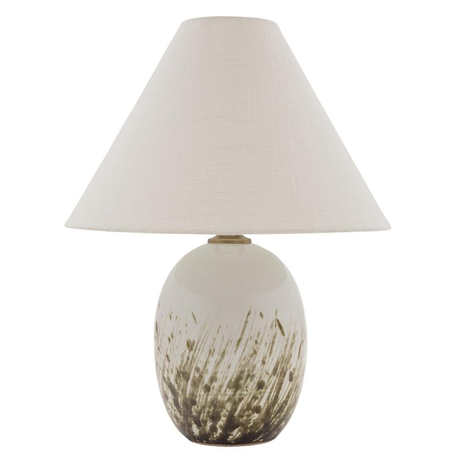 Scatchard Stoneware Table Lamp - GS140-DWG - Decorated White Gloss by House of Troy