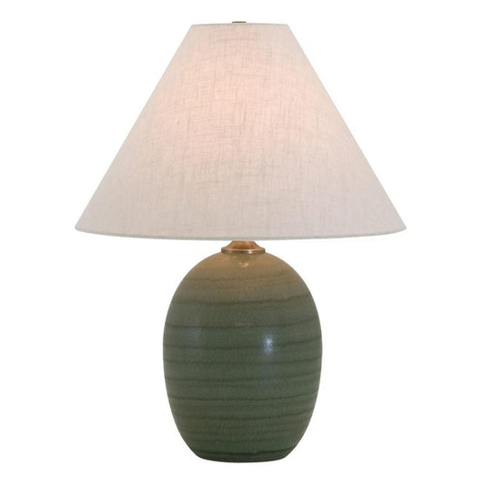 Scatchard Stoneware Table Lamp - GS140-GM - Green Matte by House of Troy