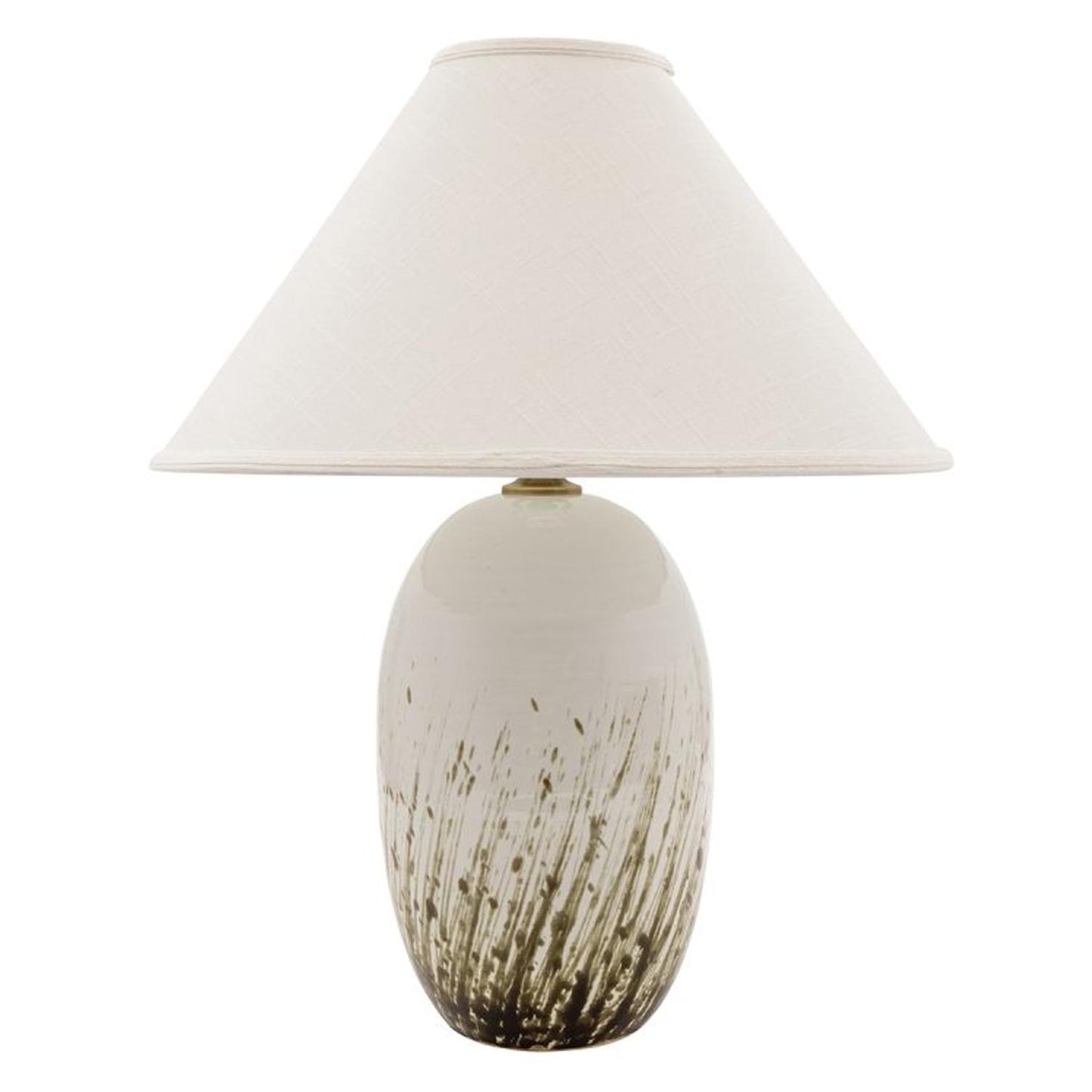 Scatchard Stoneware Table Lamp - GS150-DWG - Decorated White Gloss by House of Troy