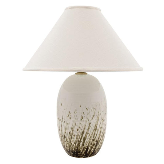 Scatchard Stoneware Table Lamp - GS150-DWG - Decorated White Gloss by House of Troy