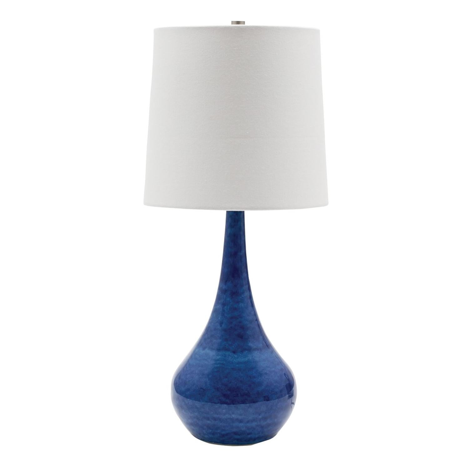 Scatchard Stoneware Table Lamp - GS180-BG - Blue Gloss by House of Troy