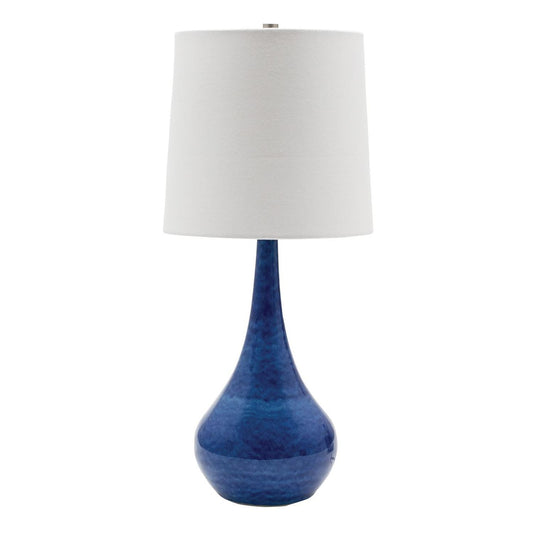 Scatchard Stoneware Table Lamp - GS180-BG - Blue Gloss by House of Troy