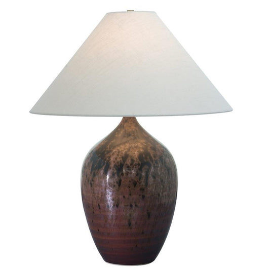 Scatchard Stoneware Table Lamp - GS190-DR - Decorated Red by House of Troy