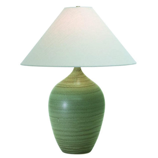Scatchard Stoneware Table Lamp - GS190-GM - Green Matte by House of Troy