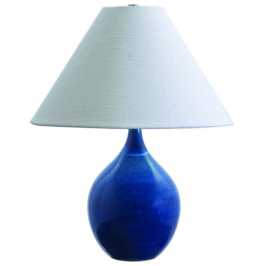 Scatchard Stoneware Table Lamp - GS200-BG - Blue Gloss by House of Troy