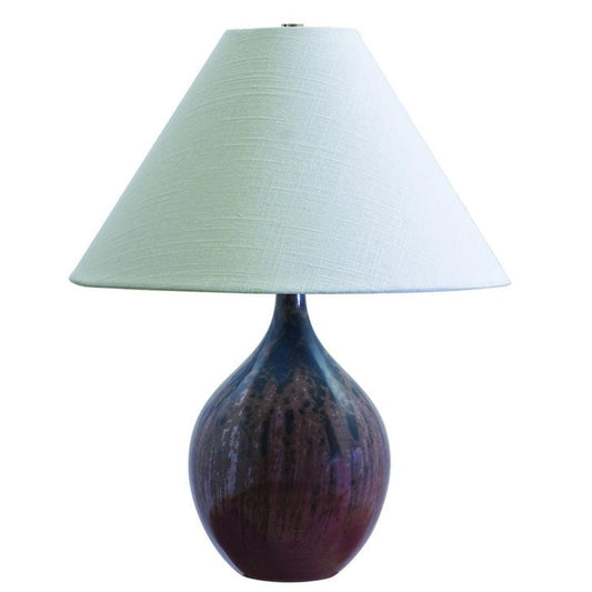 Scatchard Stoneware Table Lamp - GS200-DR - Decorated Red by House of Troy