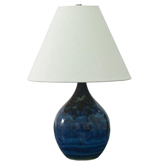 Scatchard Stoneware Table Lamp - GS200-MID - Midnight Blue by House of Troy