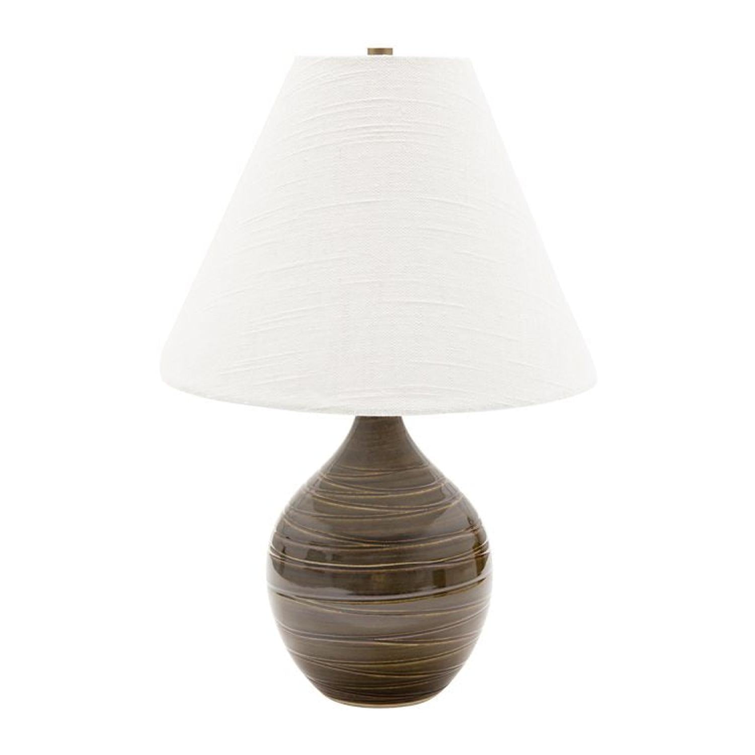 Scatchard Stoneware Table Lamp - GS200-SBR - Scored Brown Gloss by House of Troy