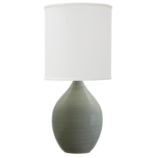 Scatchard Stoneware Table Lamp - GS201-CG - Celadon by House of Troy